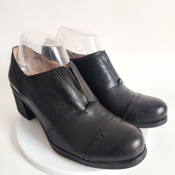 Naturalizer Renee Block Heel Bootie Black Leather N5 Comfort Size 7.5 M Shooties - Picture 1 of 10